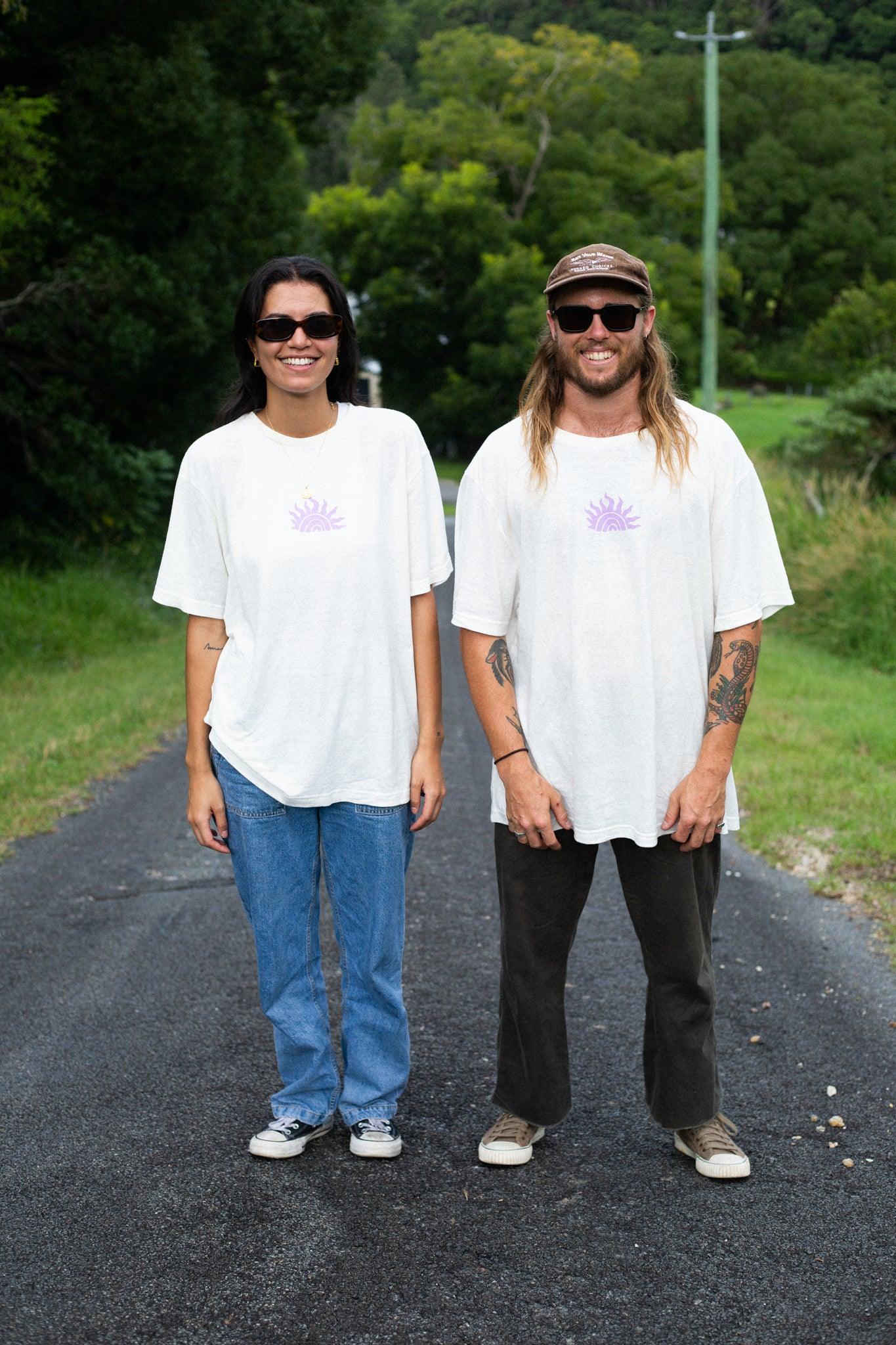 Hemp lilac sun logo Tee